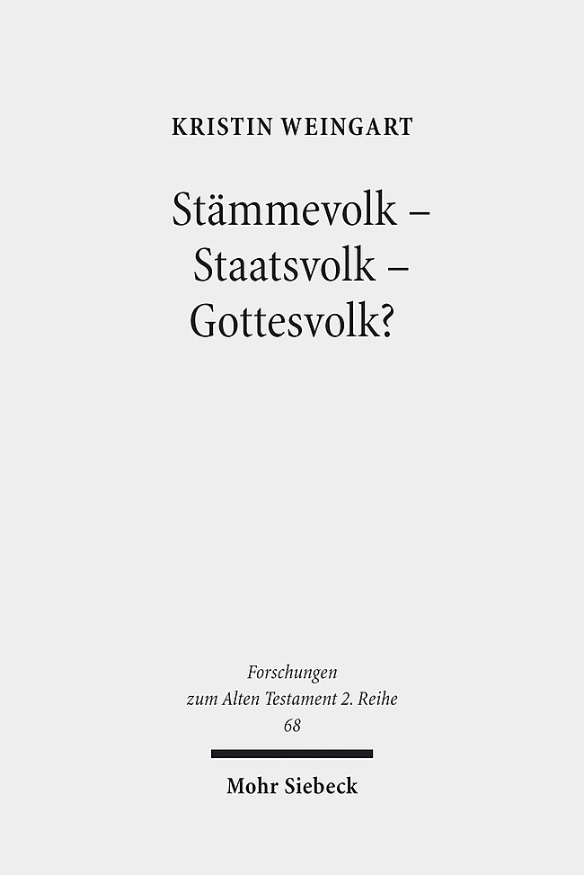 Produktbild: Stämmevolk - Staatsvolk - Gottesvolk? | Kristin Weingart