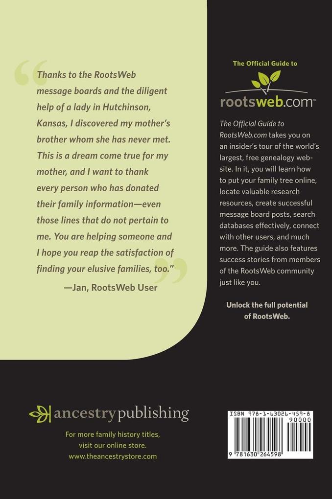 Weitere Ansicht: Official Guide to Rootsweb.com | Myra Vanderpool Gormley, Tana Pederson Lord