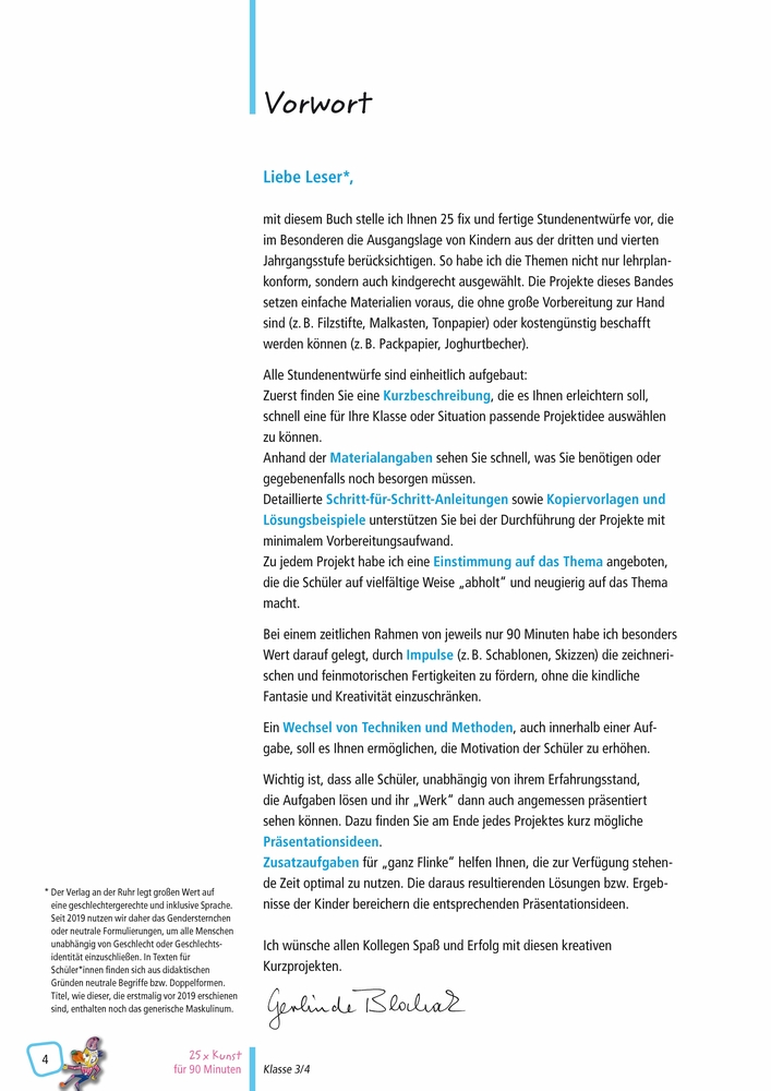 Weitere Ansicht: 25 x Kunst für 90 Minuten - Klasse 3/4 | Gerlinde Blahak