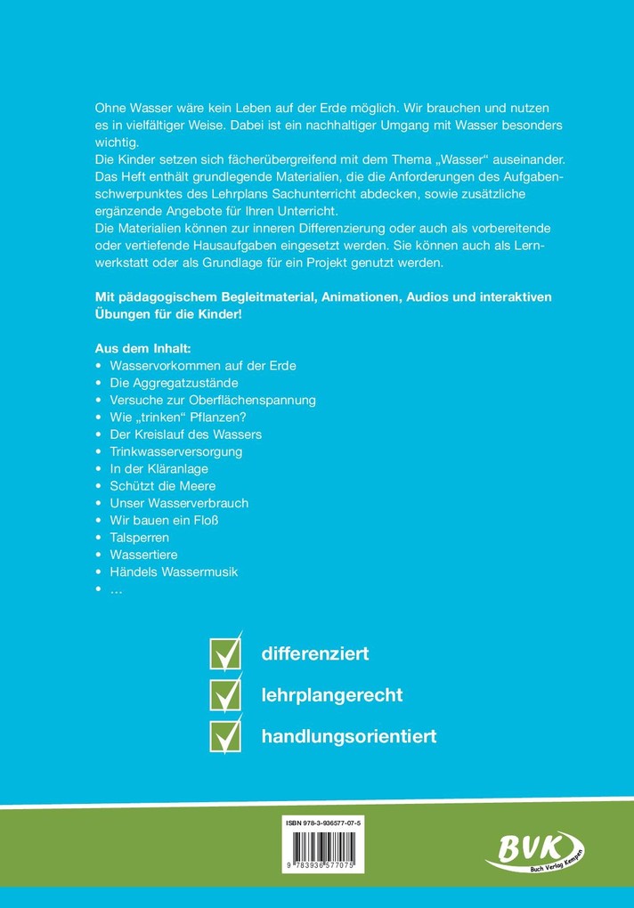 Weitere Ansicht: Themenheft Wasser | Alice Undorf