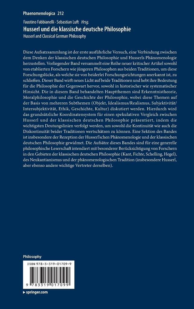 Weitere Ansicht: Husserl und die klassische deutsche Philosophie