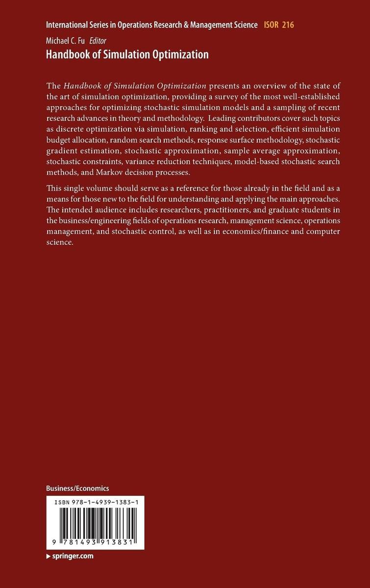 Weitere Ansicht: Handbook of Simulation Optimization