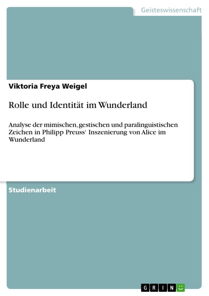 Produktbild: Rolle und Identität im Wunderland | Viktoria Freya Weigel