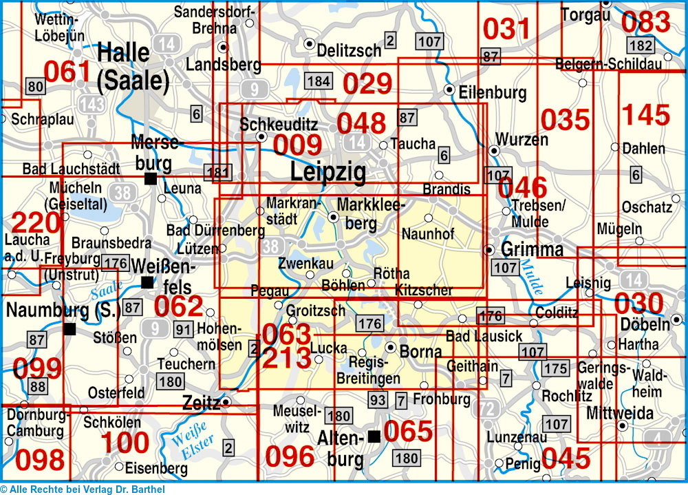 Weitere Ansicht: Radwander- und Wanderkarte Südraum Leipzig 1 : 50 000