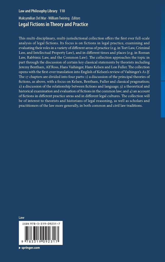 Weitere Ansicht: Legal Fictions in Theory and Practice