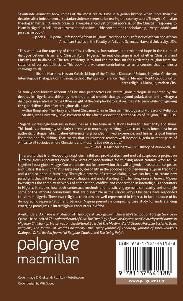 Weitere Ansicht: Christian Responses to Islam in Nigeria | A. Akinade, Akintunde E. Akinade