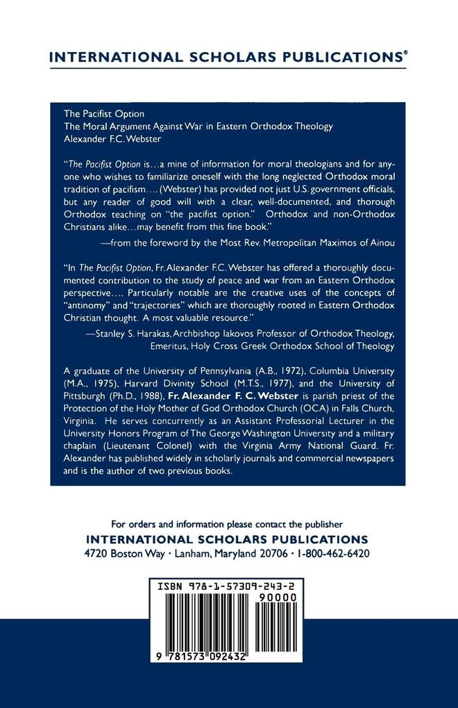 Weitere Ansicht: Pacifist Option | Alexander F. C. Webster