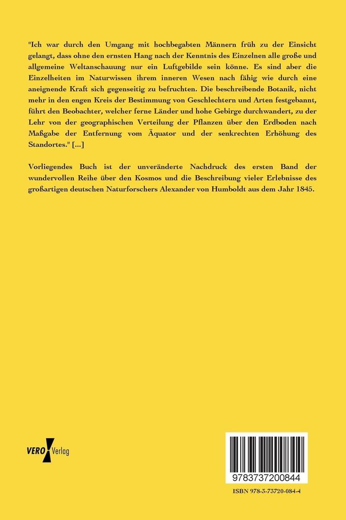 Weitere Ansicht: Kosmos - Entwurf einer physischen Weltbeschreibung | Alexander Von Humboldt