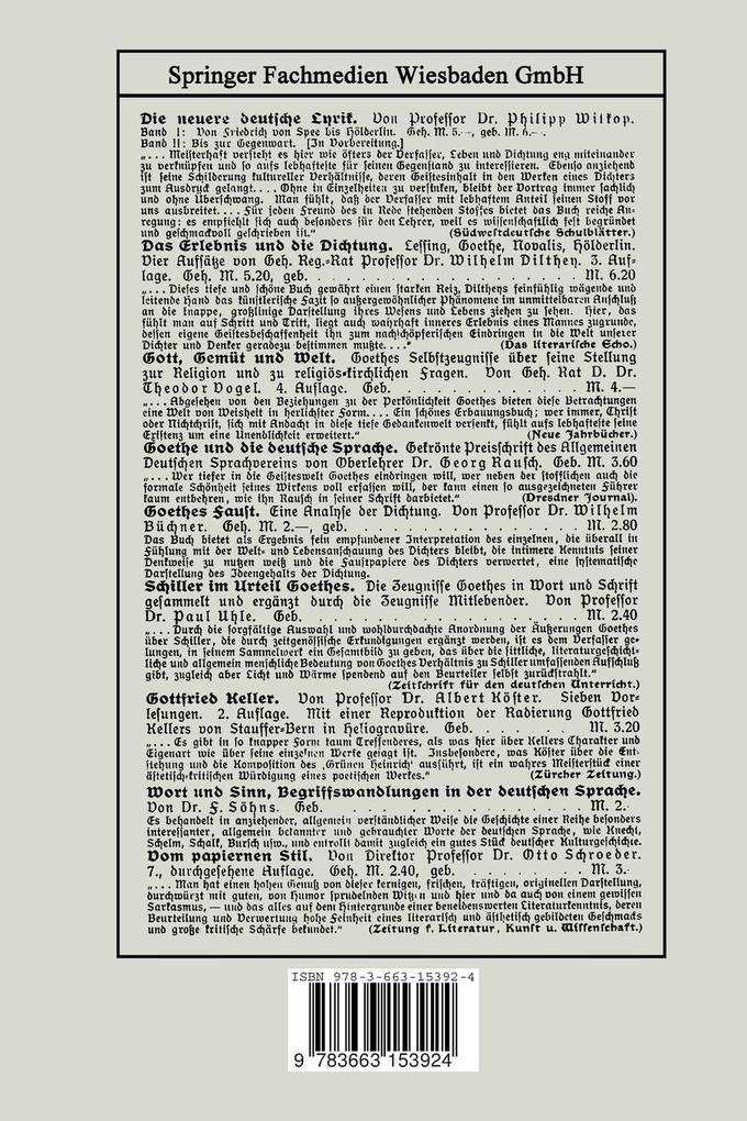 Weitere Ansicht: Goethe | Karl Credner, Georg Frick