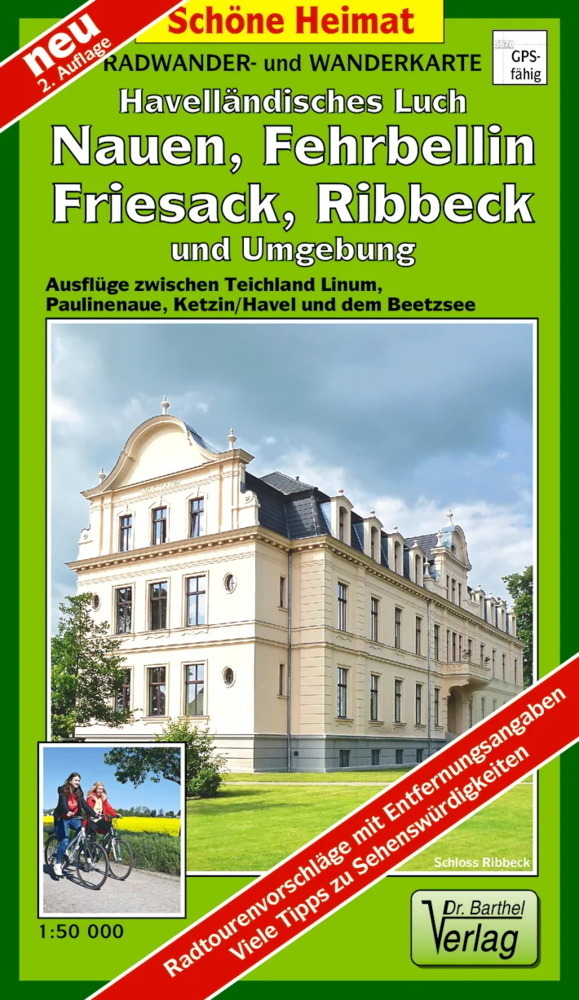 Produktbild: Radwander- und Wanderkarte Havelländisches Luch, Nauen, Fehrbellin, Friesack, Ribbeck und Umgebung 1 : 50 000 | Verlag Barthel