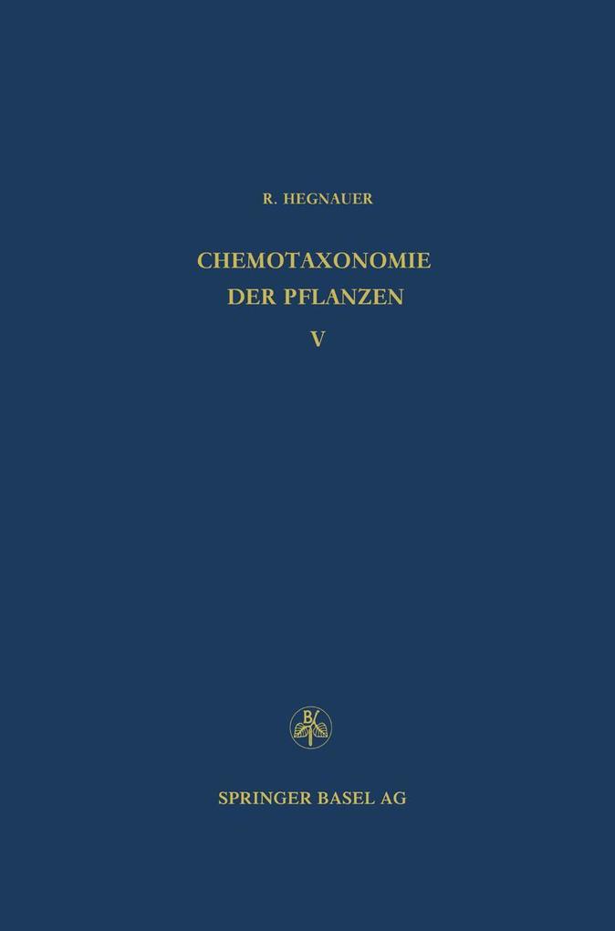Produktbild: Chemotaxonomie der Pflanzen | R. Hegnauer