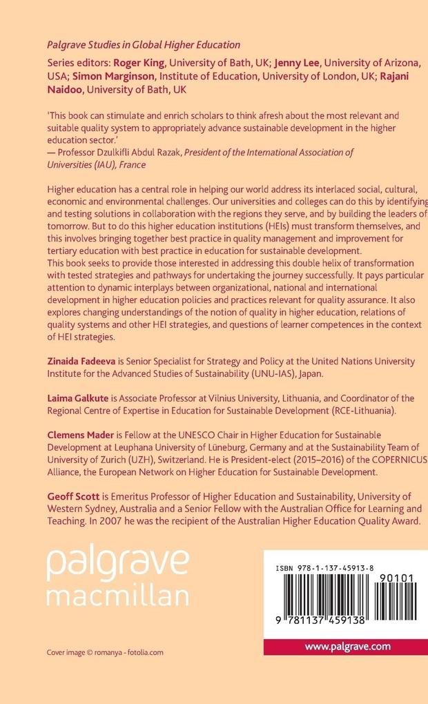 Weitere Ansicht: Sustainable Development and Quality Assurance in Higher Education