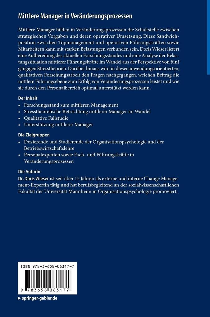Weitere Ansicht: Mittlere Manager in Veränderungsprozessen | Doris Wieser