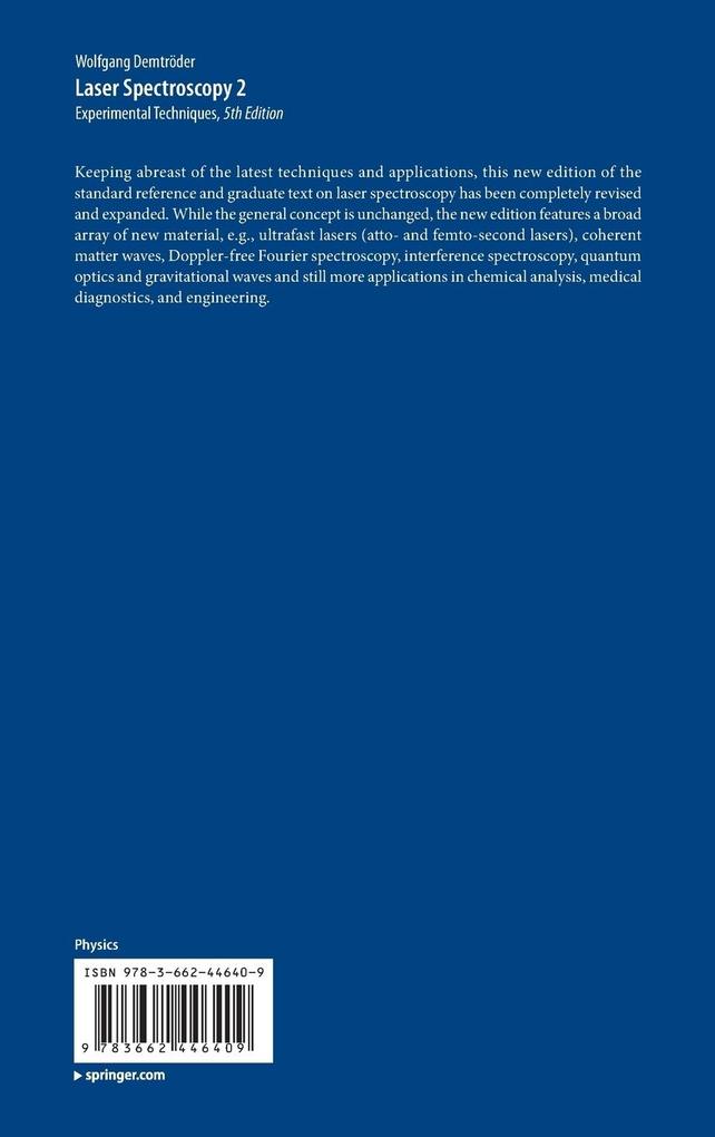 Weitere Ansicht: Laser Spectroscopy 2 | Wolfgang Demtröder