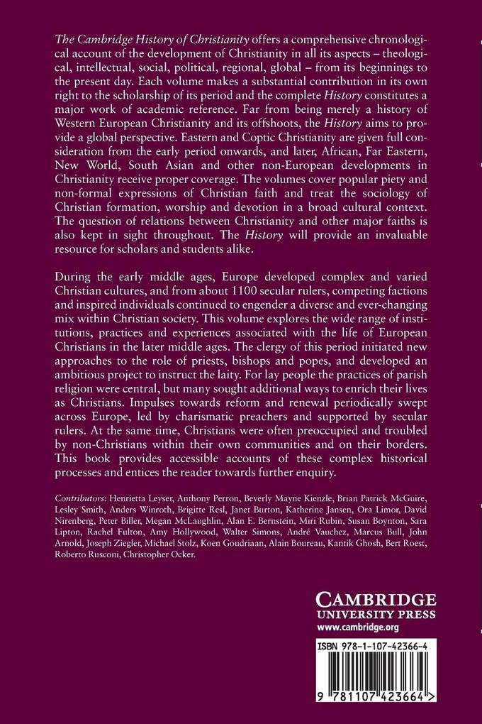 Weitere Ansicht: The Cambridge History of Christianity