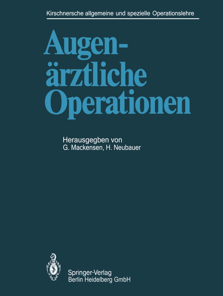 Produktbild: Augenärztliche Operationen, 2 Tle. | F. Bigar, J. Draeger, W.F. Henschel, F. Hoffmann, J. Vossen