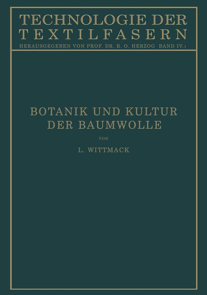 Produktbild: Botanik und Kultur der Baumwolle | Ludwig Wittmack