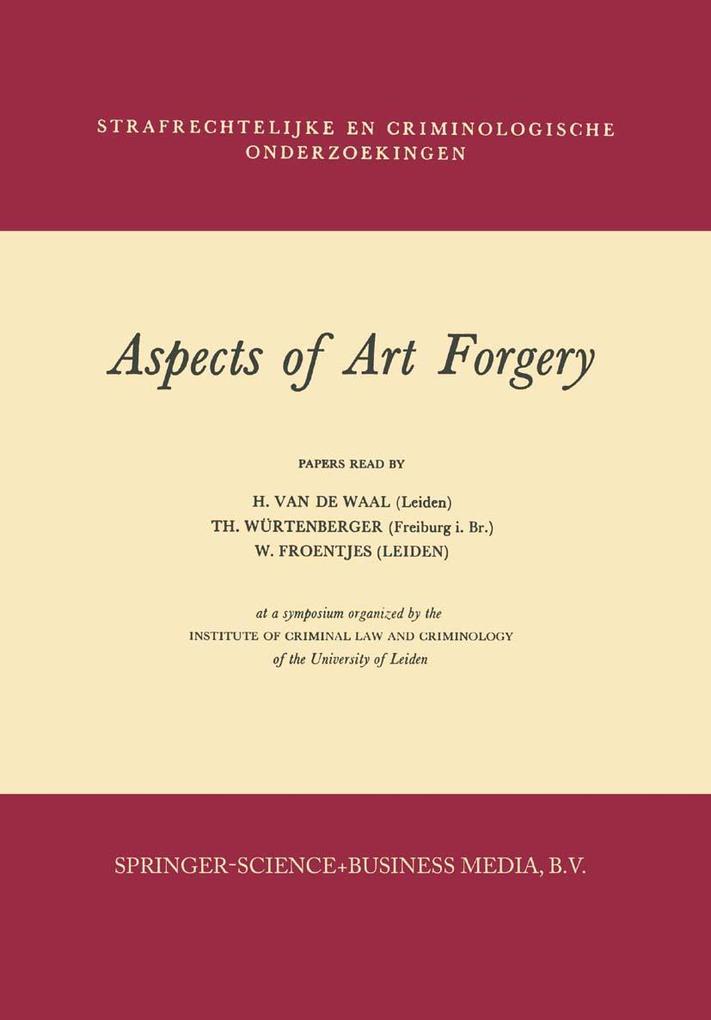 Produktbild: Aspects of Art Forgery | H. van de Waal
