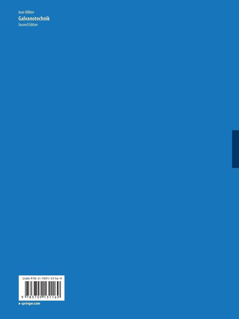 Weitere Ansicht: Galvanotechnik | Jean Billiter