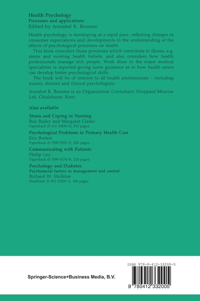 Weitere Ansicht: Health Psychology | Annabel Broome