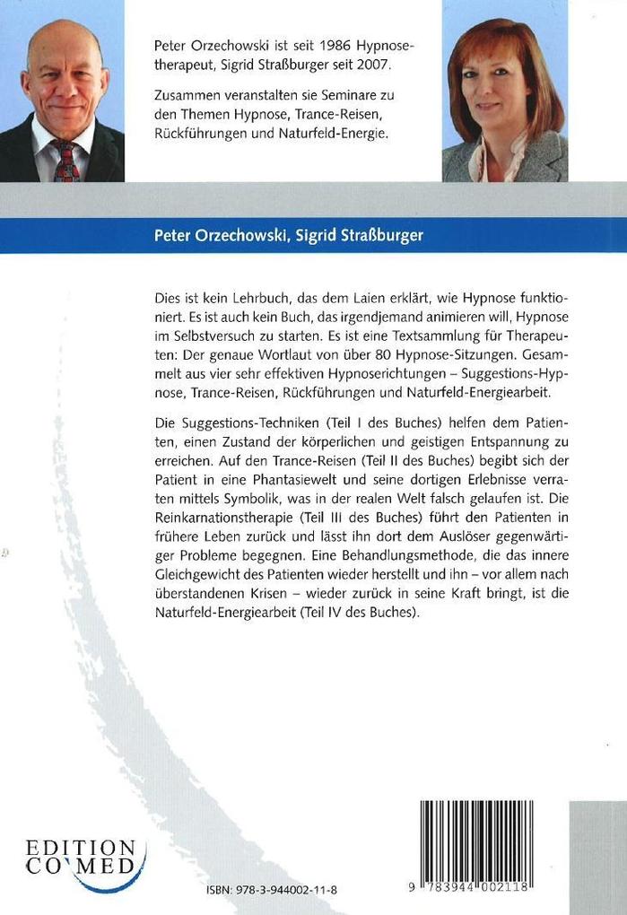 Weitere Ansicht: Hypnose Textbuch | Peter Orzechowski, Sigrid Straßburger