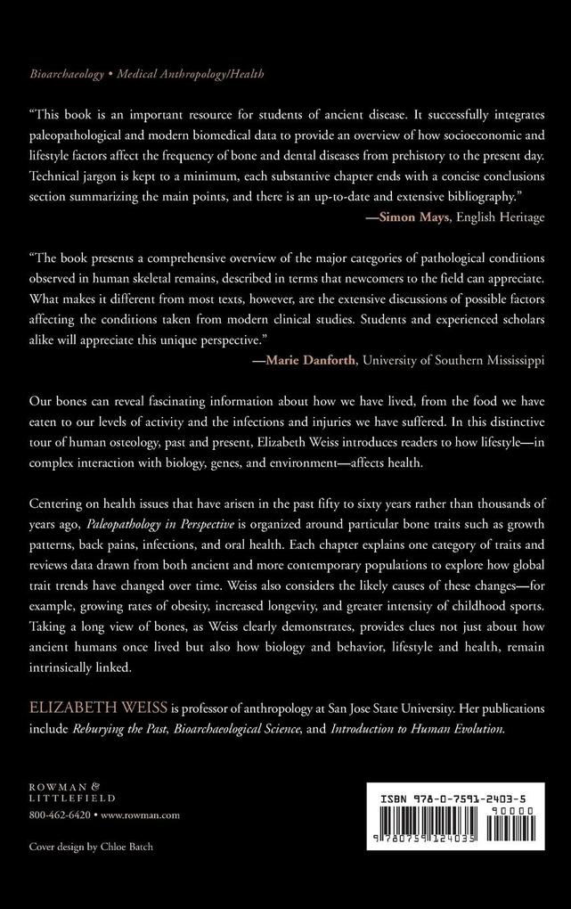 Weitere Ansicht: Paleopathology in Perspective | Elizabeth Weiss