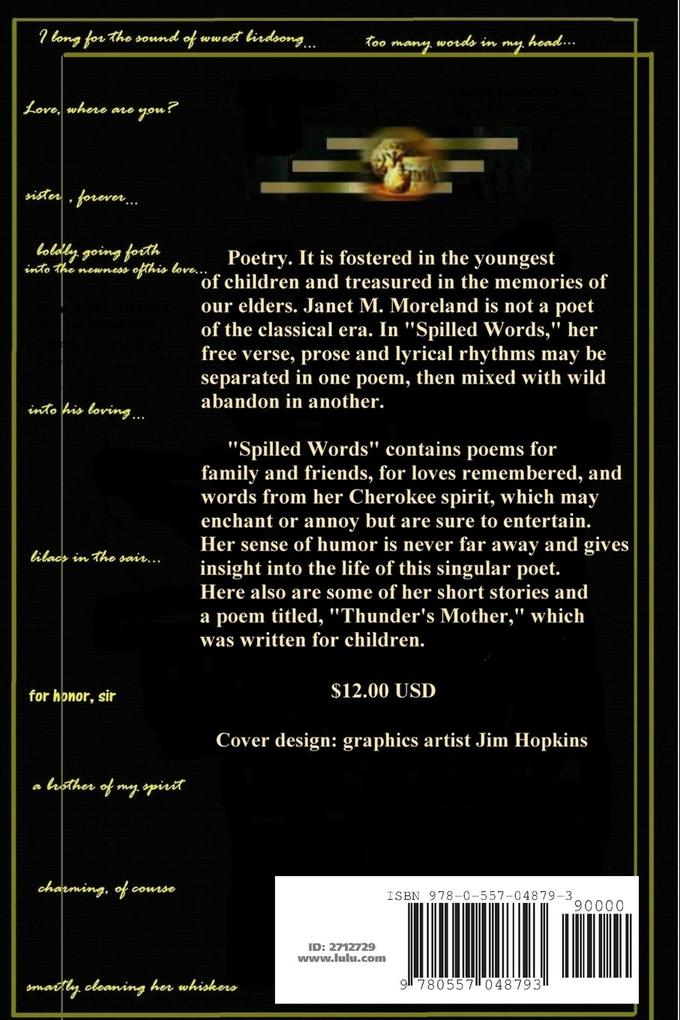 Weitere Ansicht: Spilled Words | Janet M. Moreland