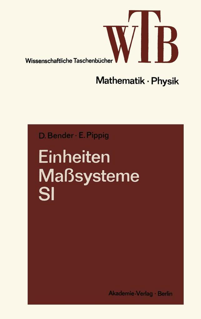 Produktbild: Einheiten, Maßsysteme, SI | Dietrich Bender