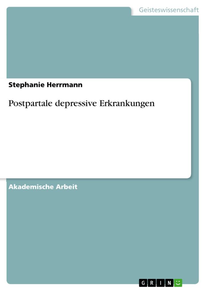 Produktbild: Postpartale depressive Erkrankungen | Stephanie Herrmann