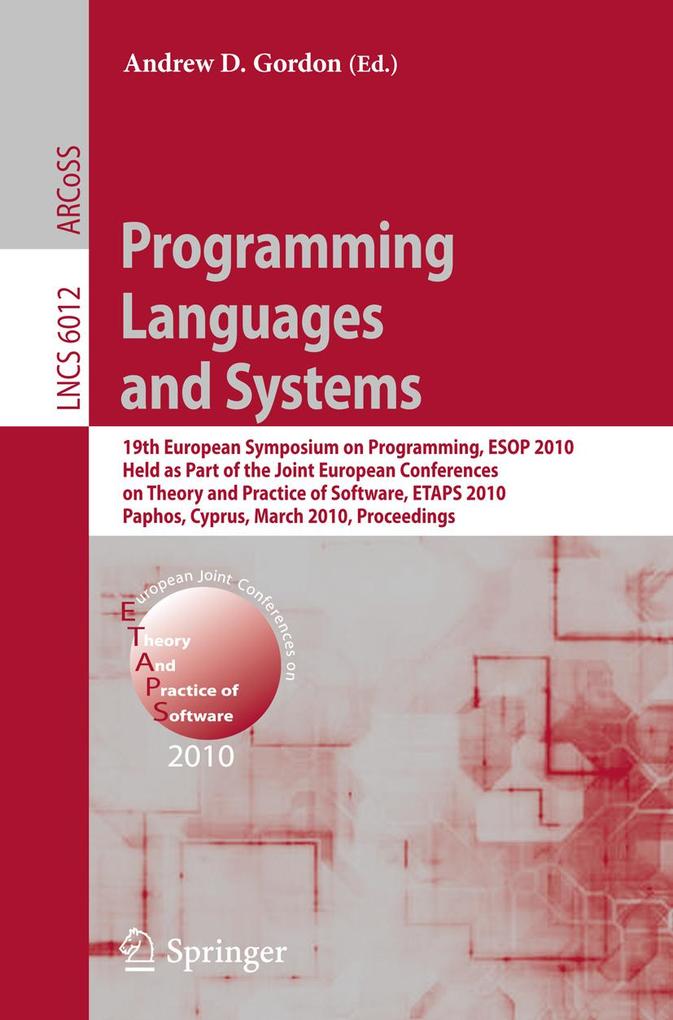 Produktbild: Programming Languages and Systems