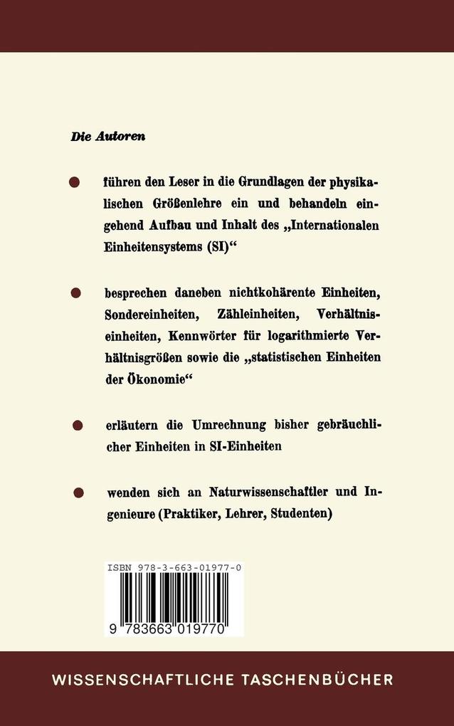 Weitere Ansicht: Einheiten, Maßsysteme, SI | Dietrich Bender