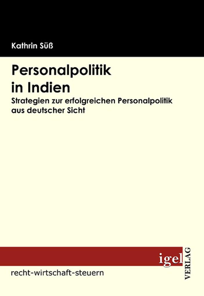 Produktbild: Personalpolitik in Indien | Kathrin Süß