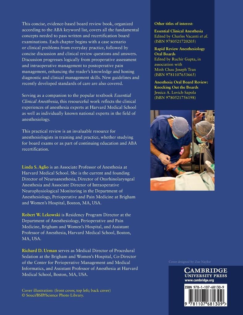 Weitere Ansicht: Essential Clinical Anesthesia Review