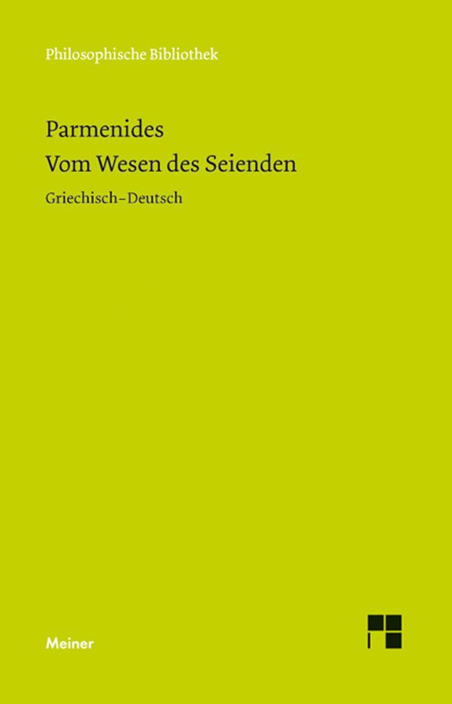 Produktbild: Vom Wesen des Seienden | Parmenides