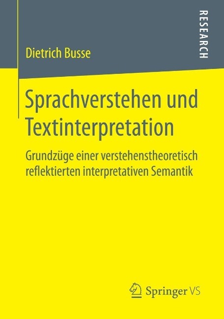 Produktbild: Sprachverstehen und Textinterpretation | Dietrich Busse