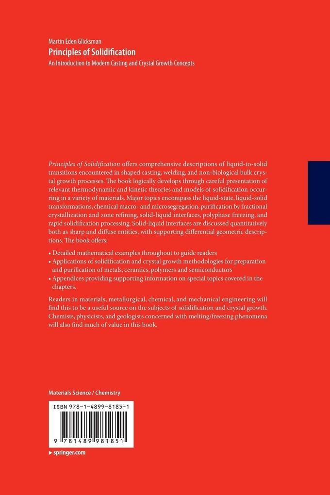 Weitere Ansicht: Principles of Solidification | Martin Eden Glicksman