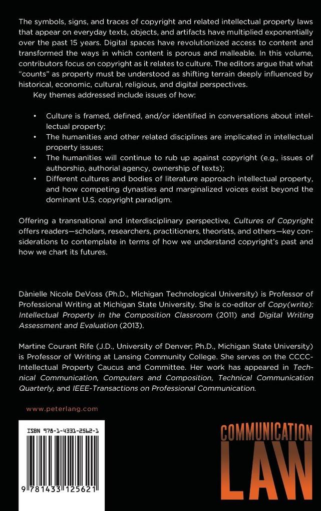 Weitere Ansicht: Cultures of Copyright