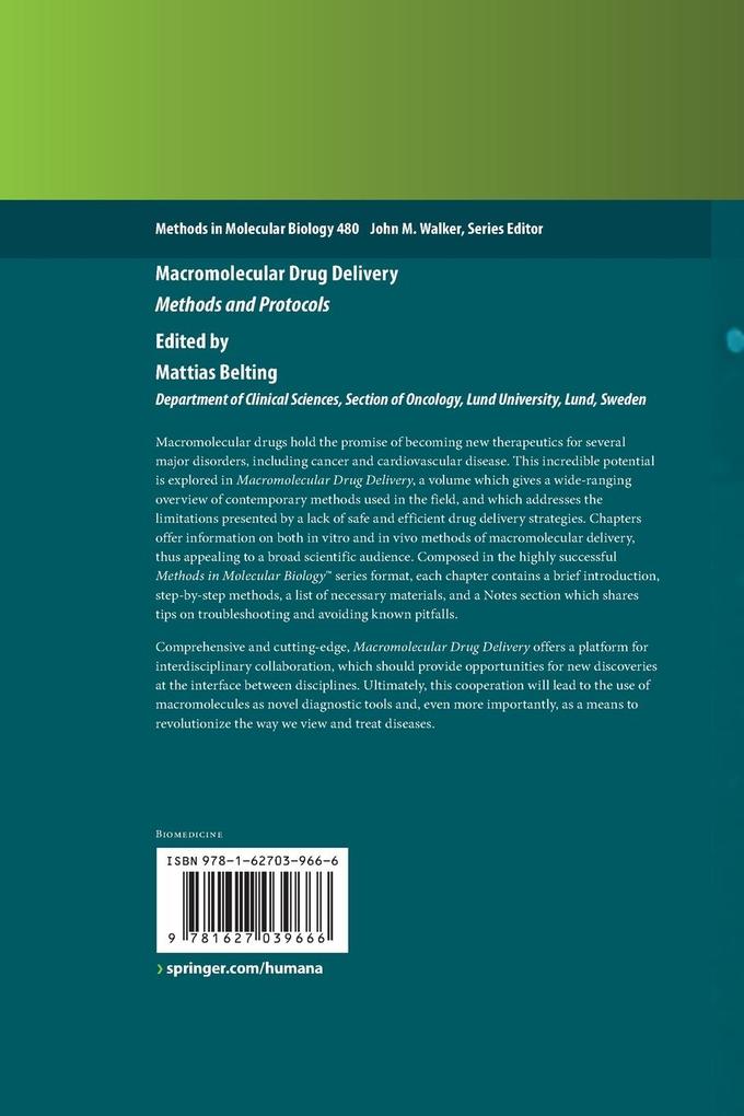 Weitere Ansicht: Macromolecular Drug Delivery