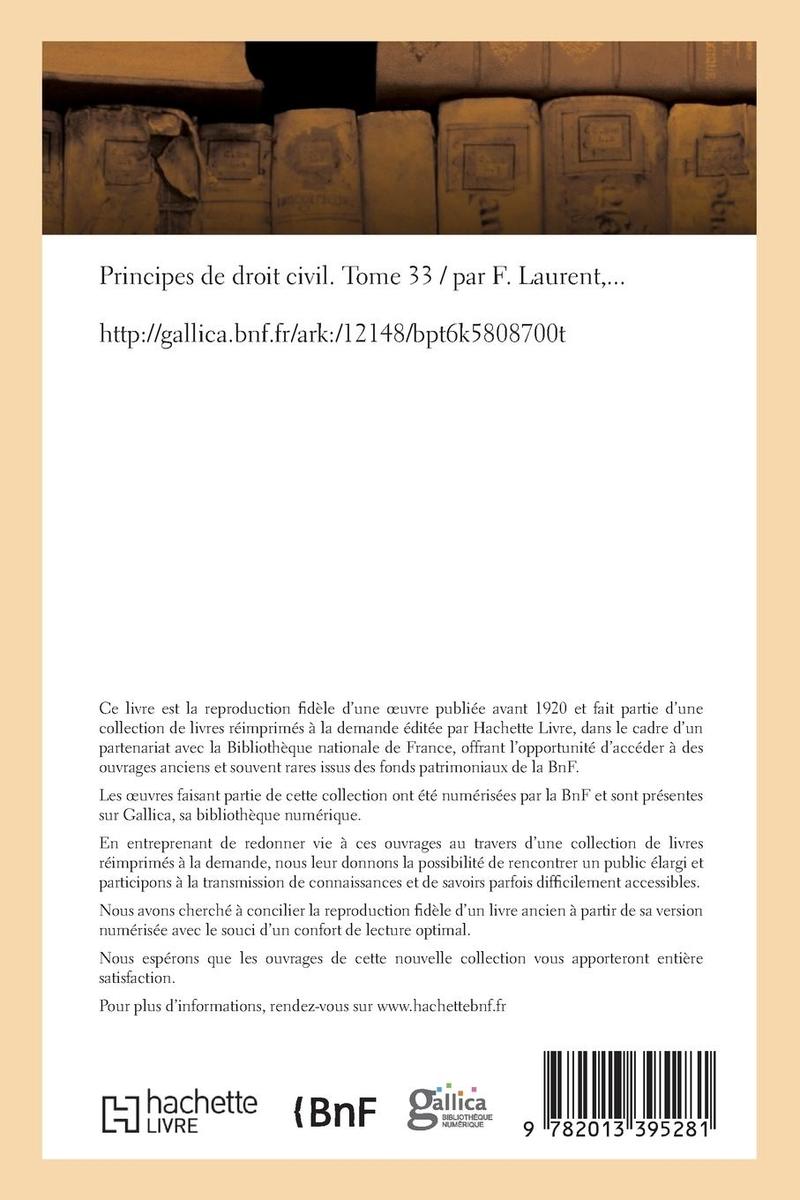 Weitere Ansicht: Principes de droit civil. Tome 33 | François Laurent