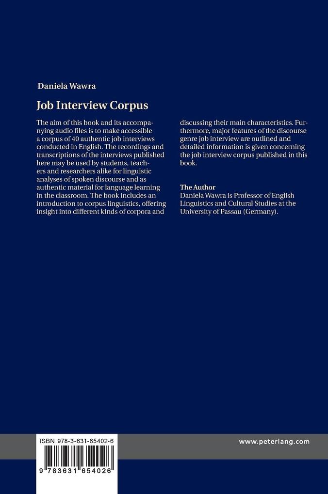 Weitere Ansicht: Job Interview Corpus | Daniela Wawra