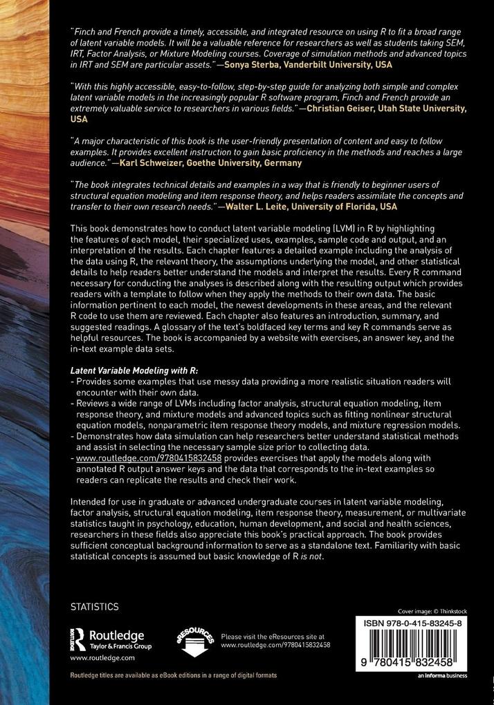 Weitere Ansicht: Latent Variable Modeling with R | Brian F. French, W. Holmes Finch