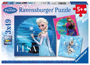 Disney Frozen: Elsa, Anna & Olaf. Puzzle 3 x 49 Teile