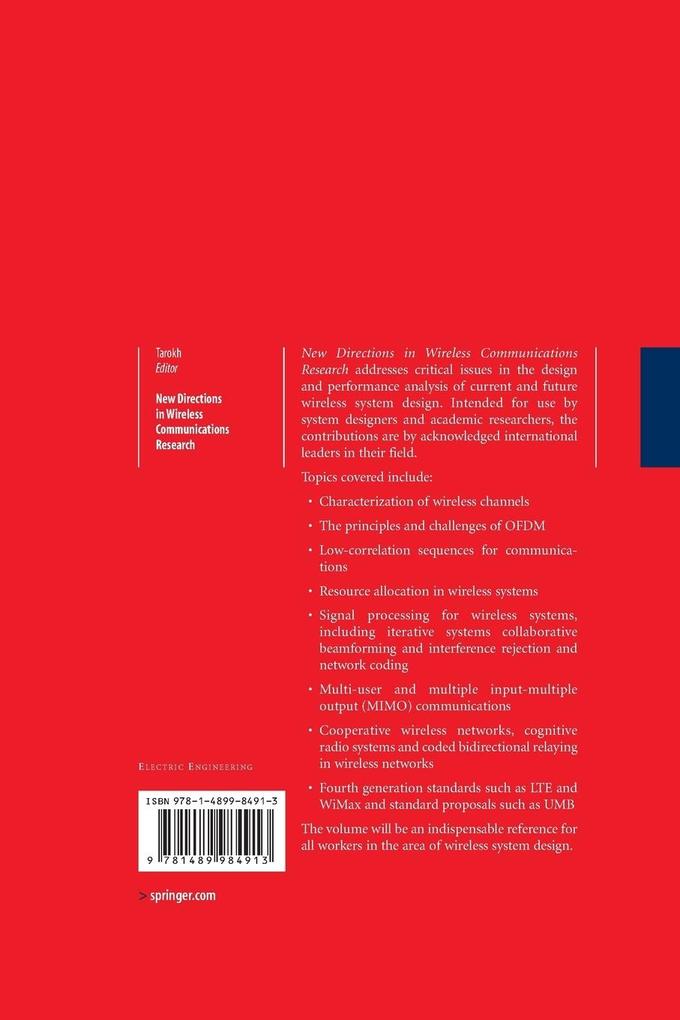 Weitere Ansicht: New Directions in Wireless Communications Research
