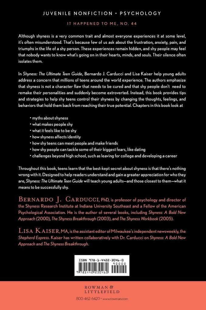Weitere Ansicht: Shyness | Bernardo J. Carducci, Lisa Kaiser