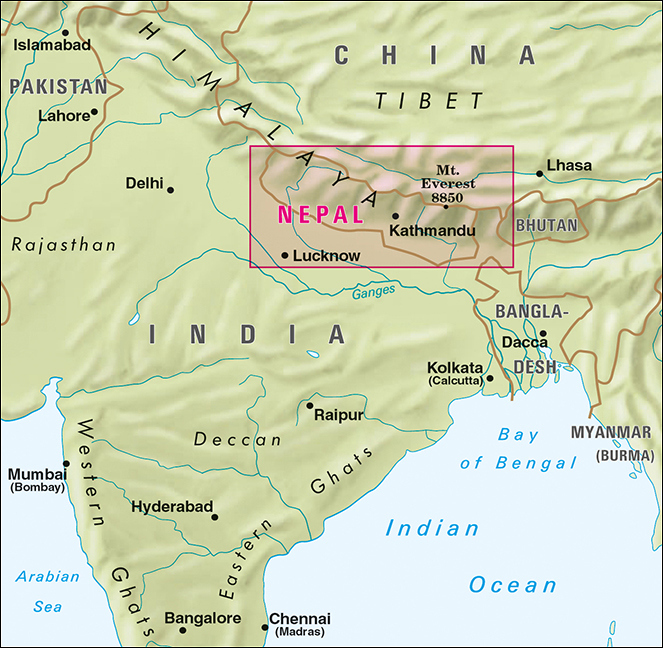 Weitere Ansicht: Nelles Maps Nepal, Polyart-Ausgabe
