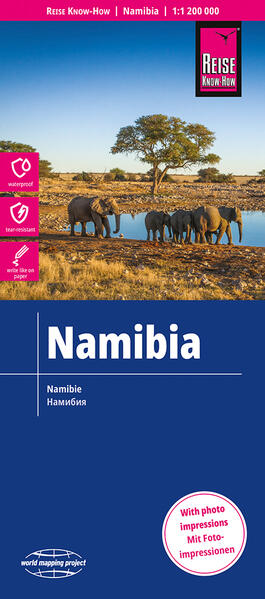 Produktbild: Reise Know-How Landkarte Namibia (1:1.200.000). Namibie | Reise Know-How Verlag Peter Rump GmbH