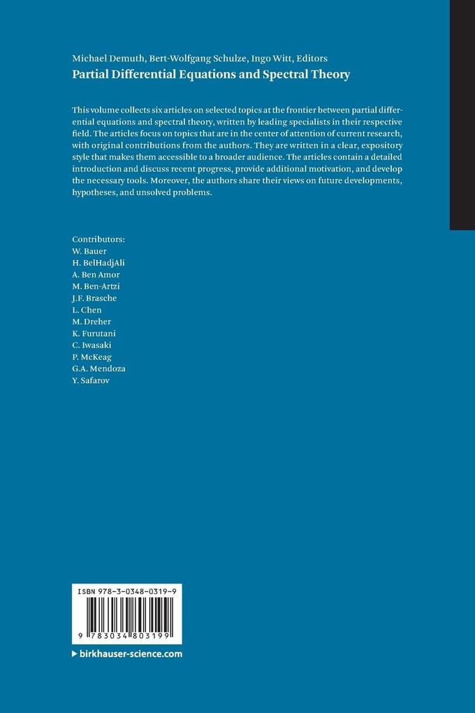 Weitere Ansicht: Partial Differential Equations and Spectral Theory