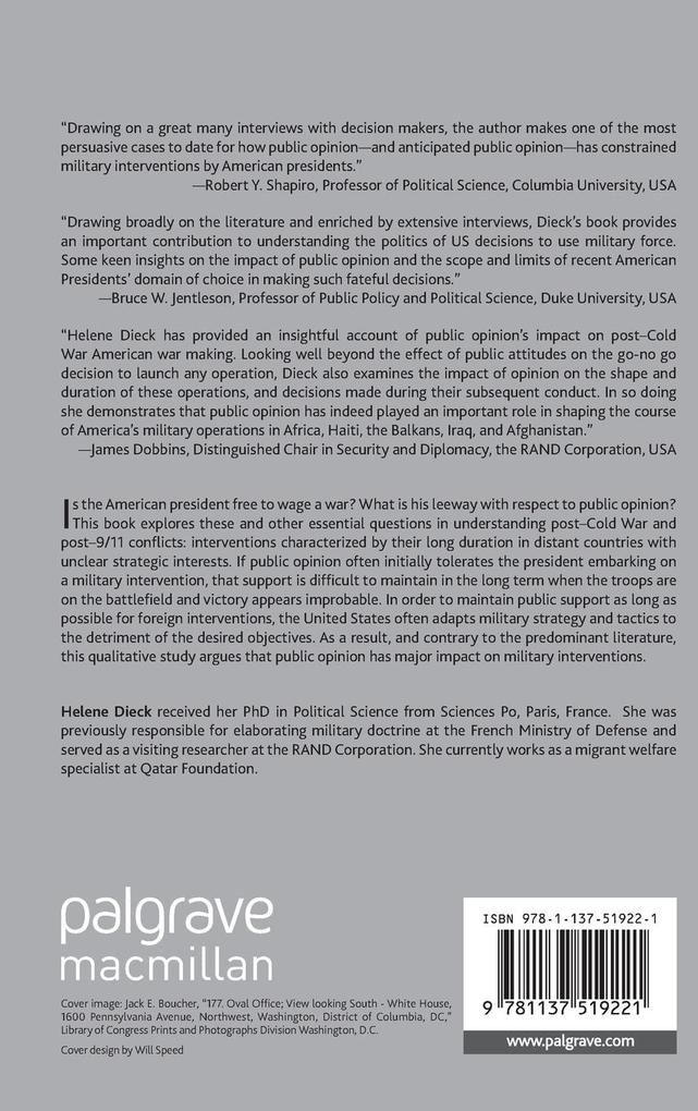 Weitere Ansicht: The Influence of Public Opinion on Post-Cold War U.S. Military Interventions | Helene Dieck