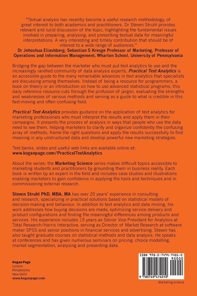 Weitere Ansicht: Practical Text Analytics | Steven Struhl