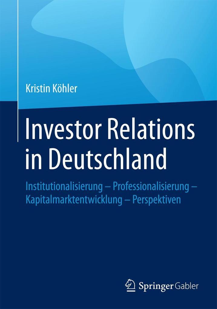 Produktbild: Investor Relations in Deutschland | Kristin Köhler